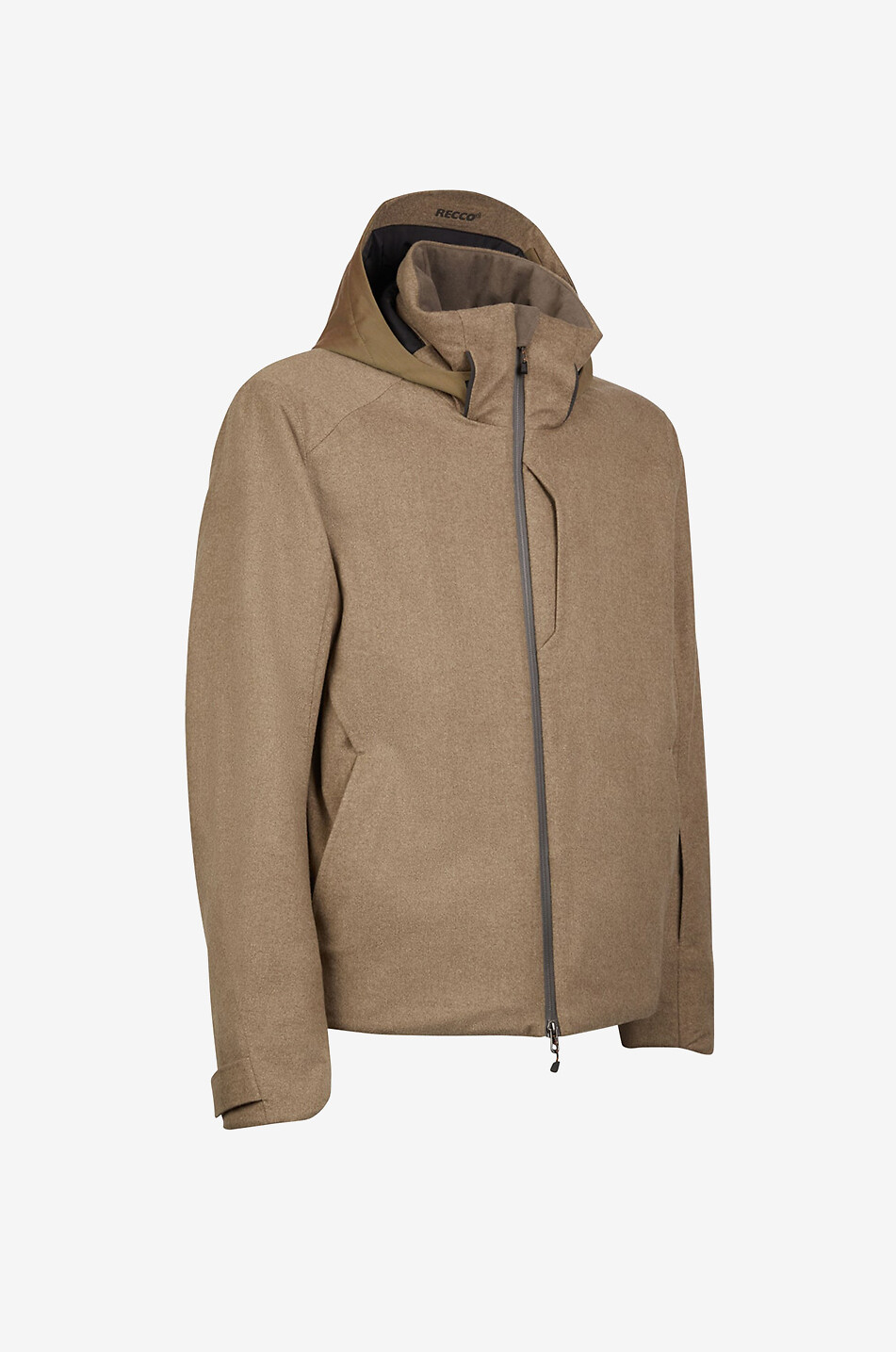 SEASE Veste ouatée à capuche en cachemire Balma Homme Incolore 5