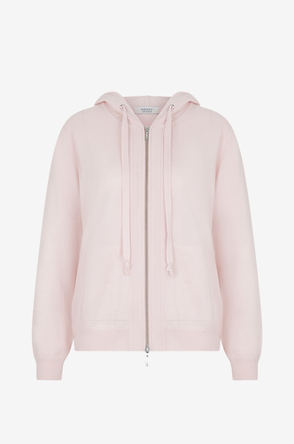 Cardigan zippé à capuche en cachemire