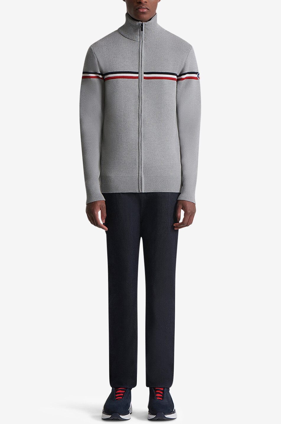 FUSALP Cardigan zippé à col montant Wengen Fiz II Homme GRIS 3