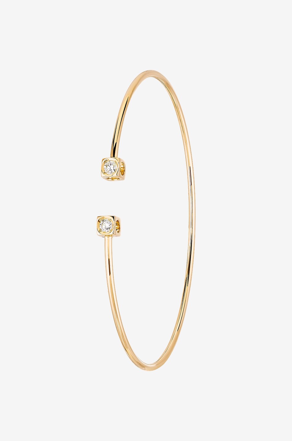 Le Cube Diamant PM yellow gold and diamond bangle DINH VAN Bongenie