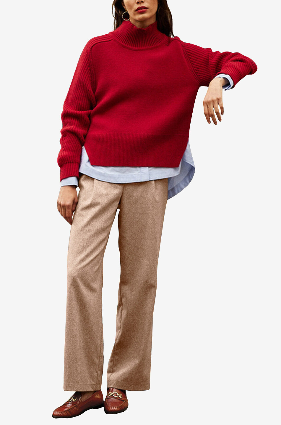 Ausgestellte Hose mit hohem Bund John