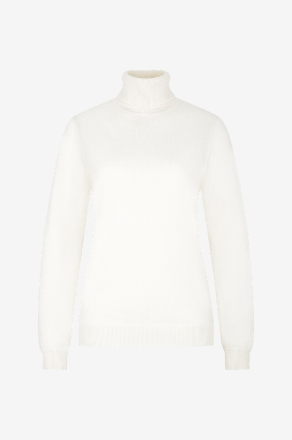 BONGENIE Feinstrick-Kaschmirpullover mit Rollkragen Damen CREMEFARBEN 1