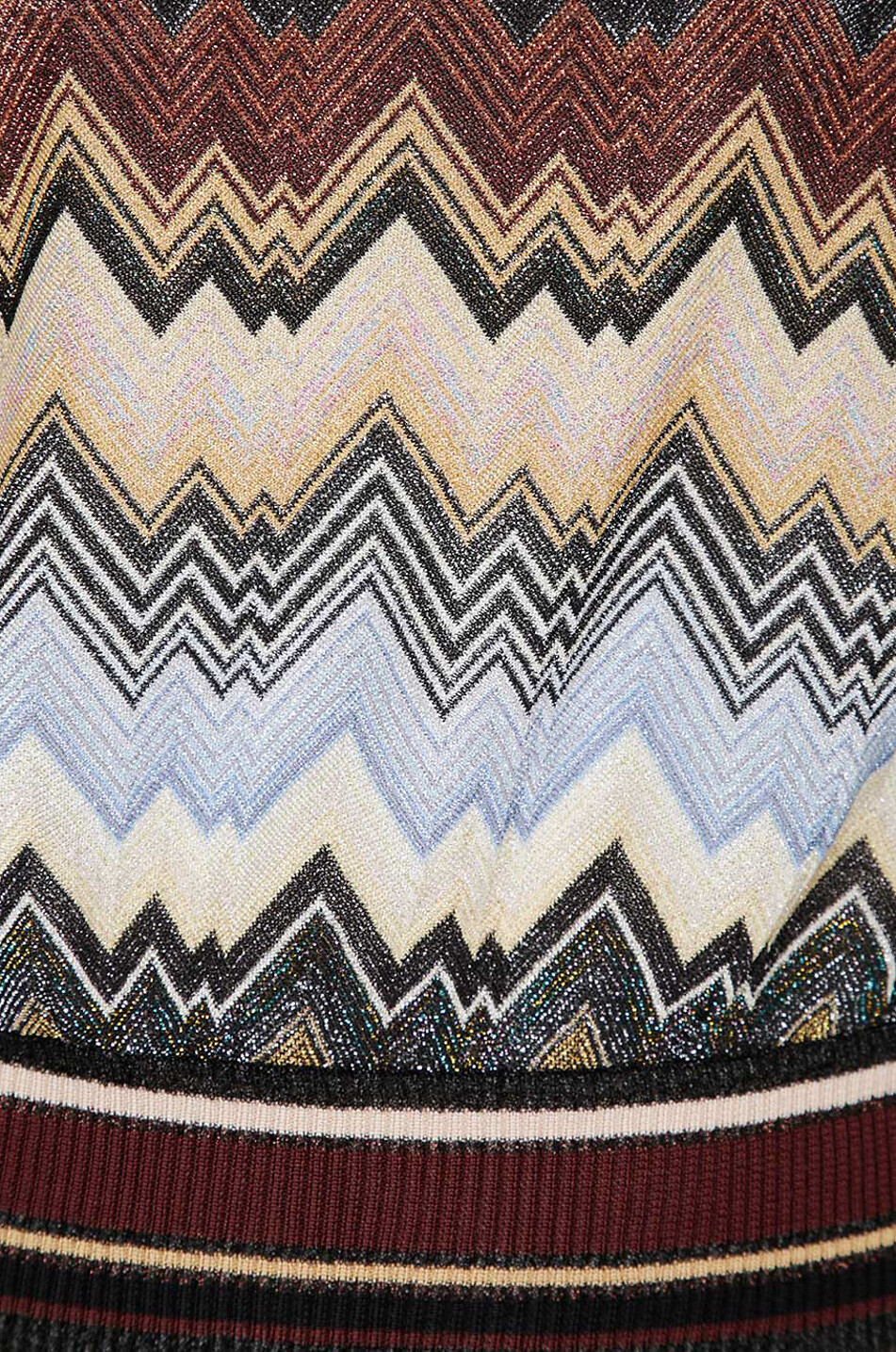 Glittering herringbone sleeveless jumper