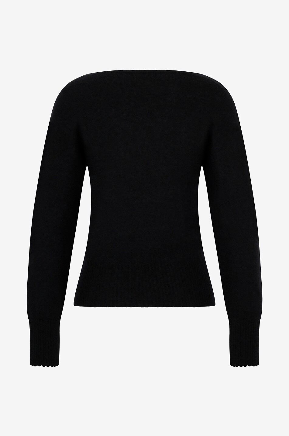 MOMONI Pull à col en V Eloi Femme NOIR 2