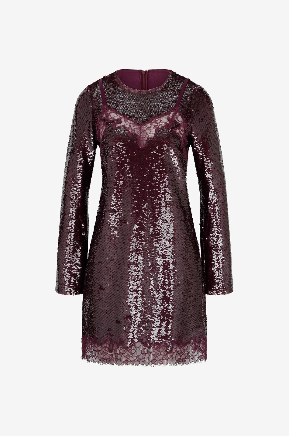 SIMKHAI Mako sequin short dress Women PURPLE 1
