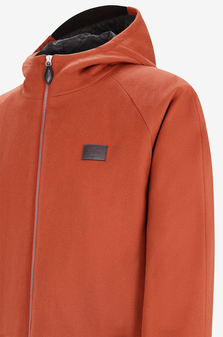 B Way hooded cashmere jacket