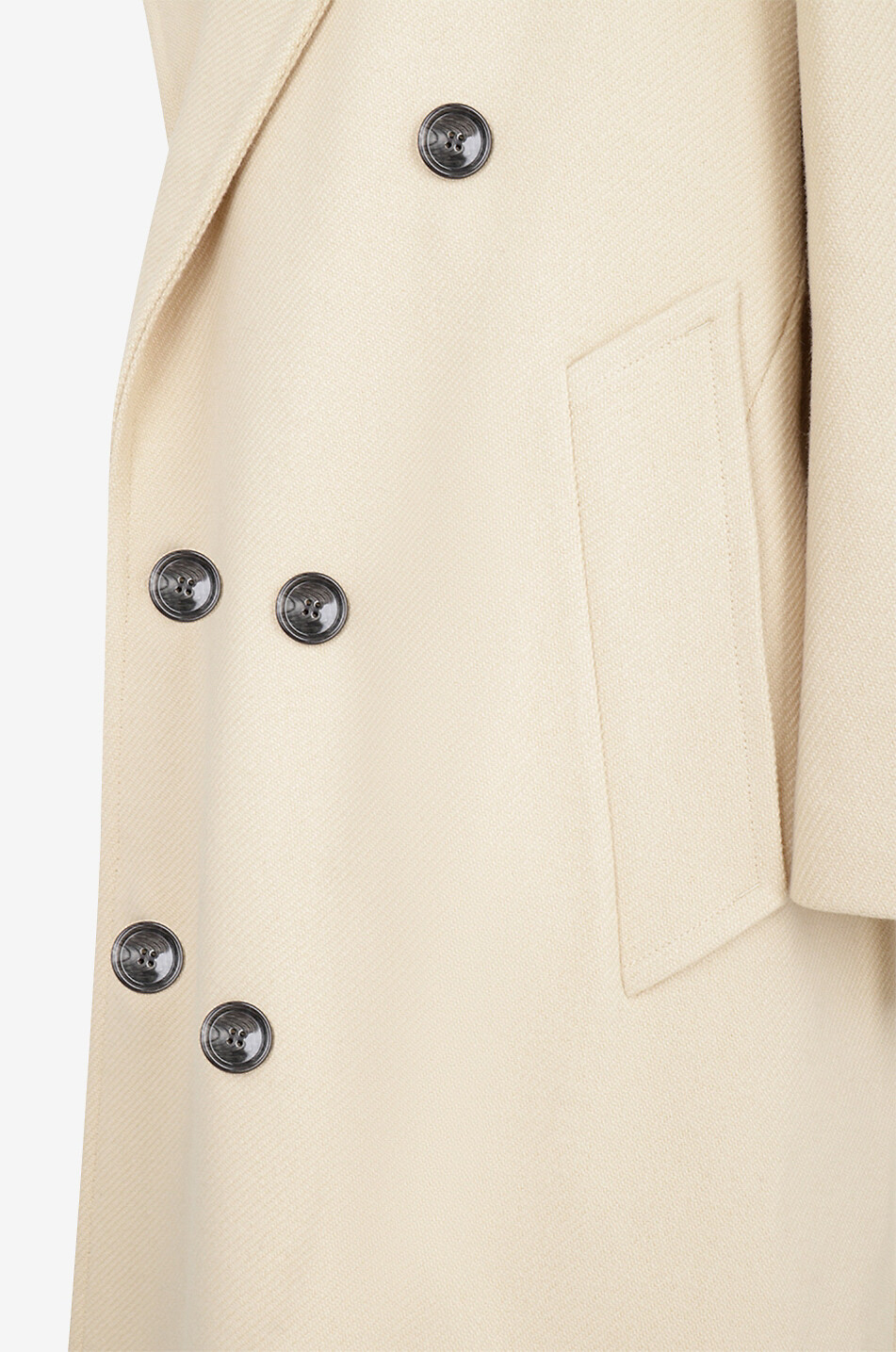 AMI Zweireihiger Oversize-Mantel Damen HELLGELB 7