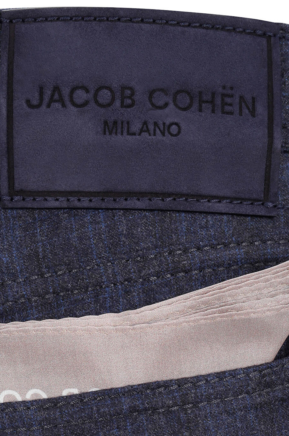JACOB COHEN Bard checked slim-fit trousers Men DARK BLUE 3