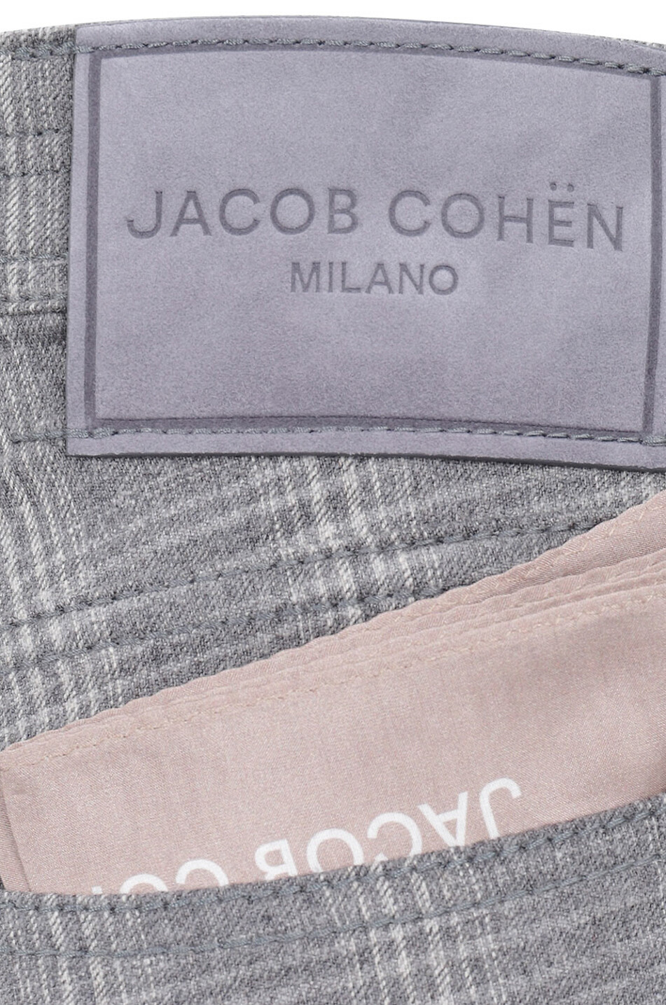 JACOB COHEN Karierte Slim-Fit-Woll- und Kaschmirhose Nick Herren HELLGRAU 3
