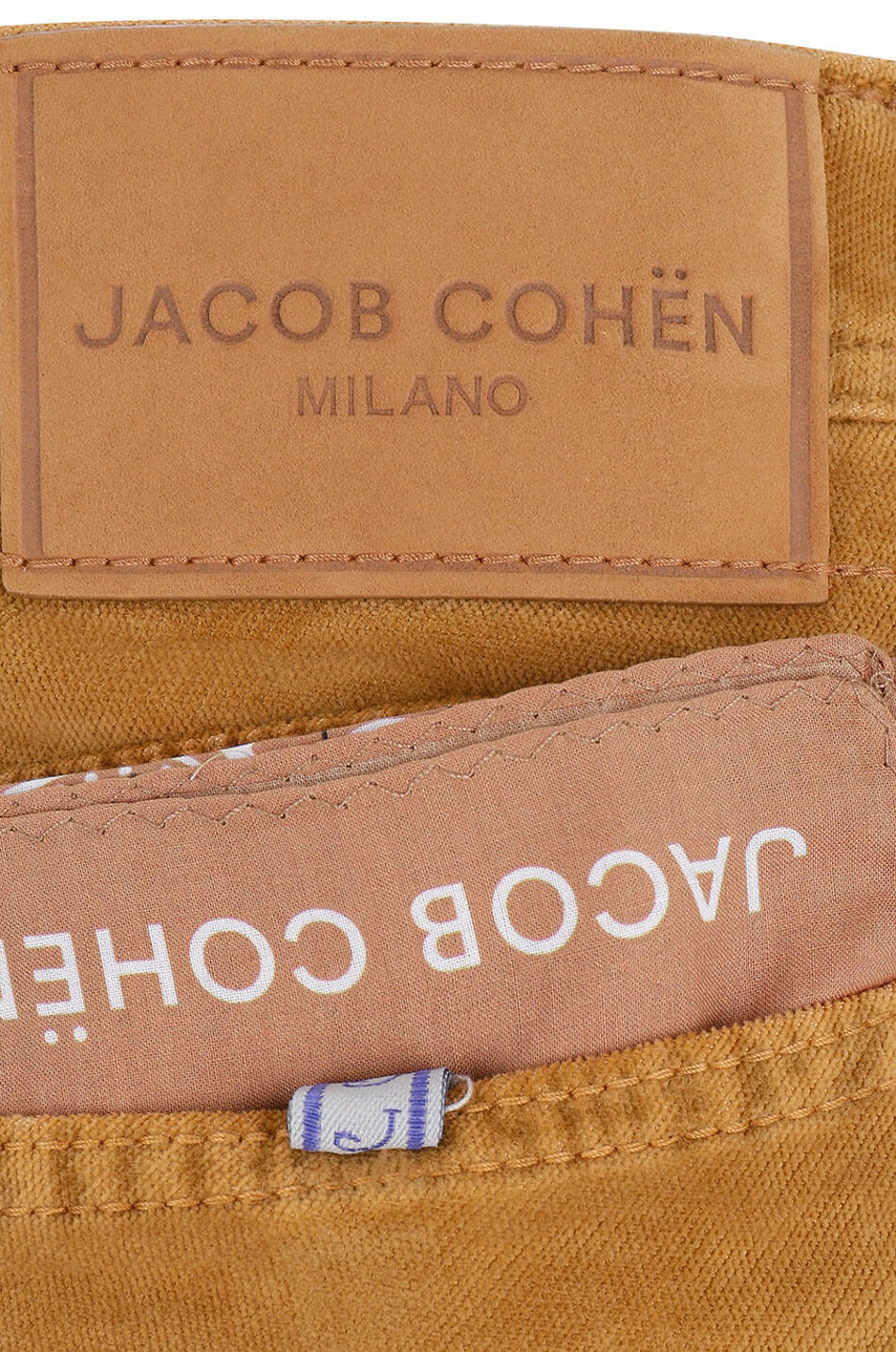 JACOB COHEN Slim-Fit-Hose aus Samt Bard Herren MITTELGELB 3