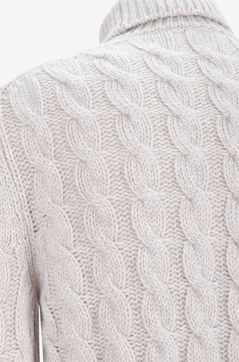 FEDELI Derby Clyde cable-knit turtleneck cashmere jumper Men Light beige 3