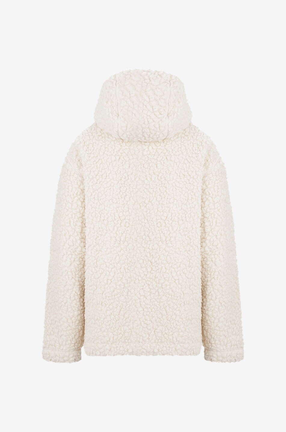 AMI Sweat-shirt à capuche oversize en peluche Homme BLANC CASSE 2