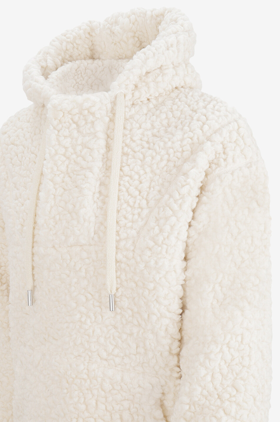 AMI Sweat-shirt à capuche oversize en peluche Homme BLANC CASSE 3