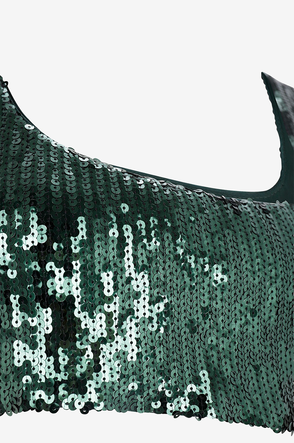 Top à bretelles raccourci à sequins Beating Heart