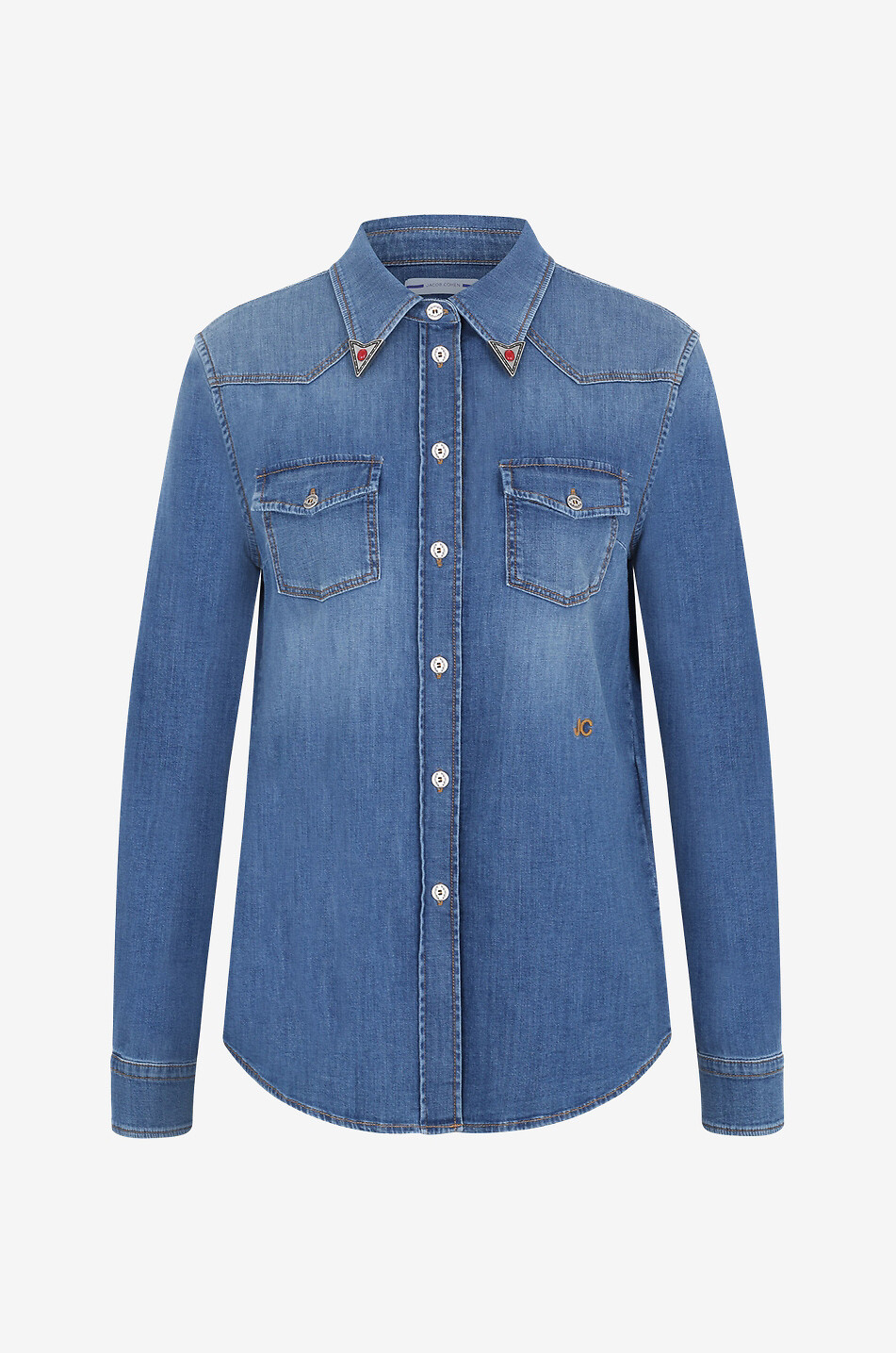 Chemise à manches longues en coton Western