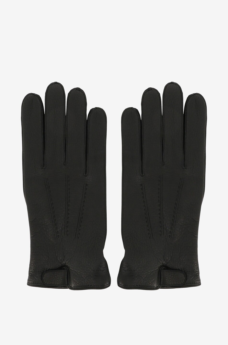 PIERO RESTELLI Gants en cuir de cerf Homme NOIR 1