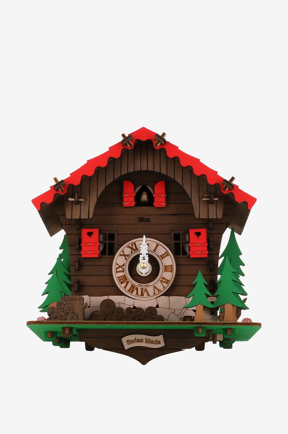 SWISS KOO Pendule à coucou en bois ClassiKoo Maison MULTICOLORE 1