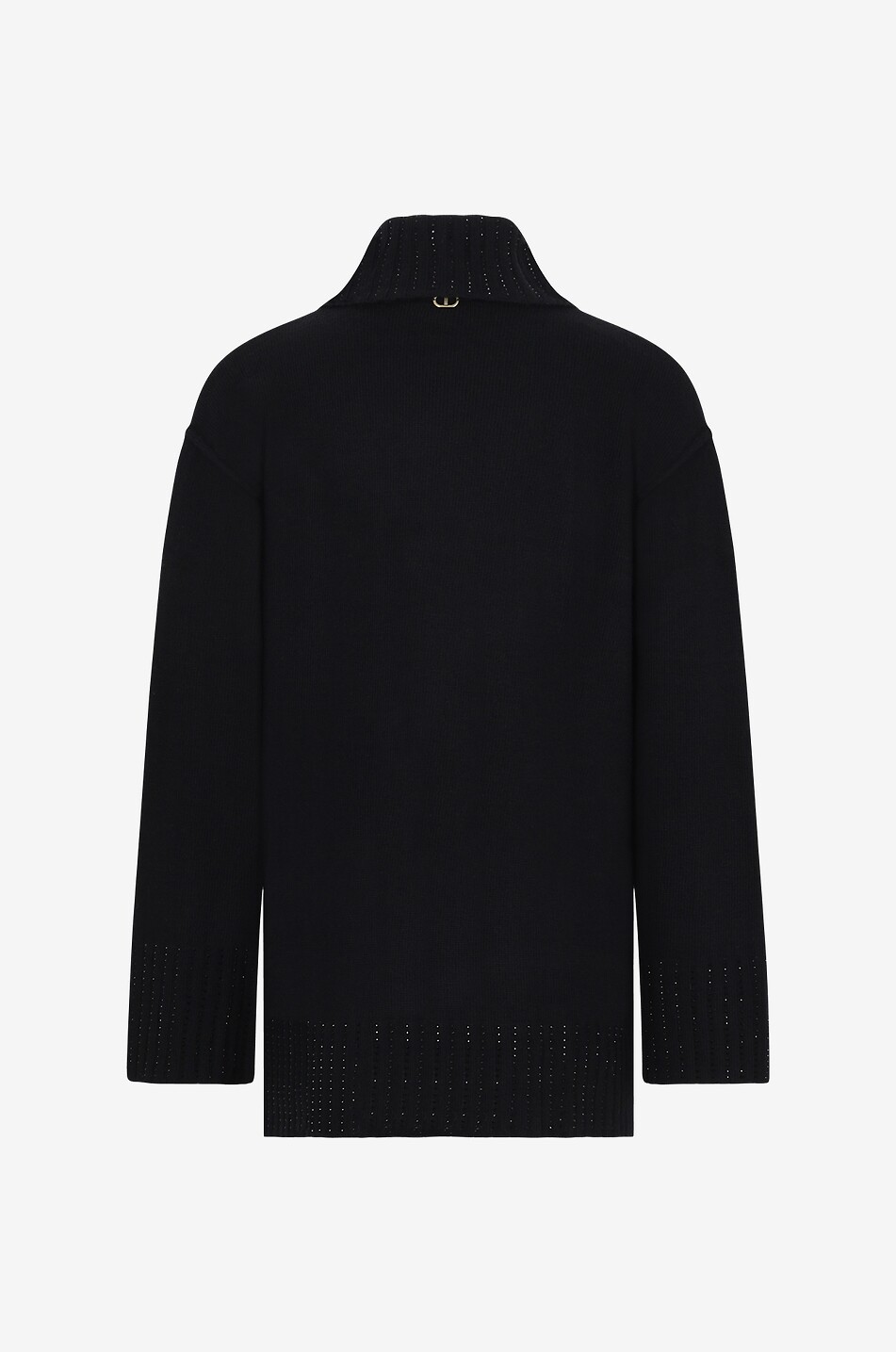 TWINSET Pullover mit Rollkragen aus Viskose und Baumwolle Damen SCHWARZ 2