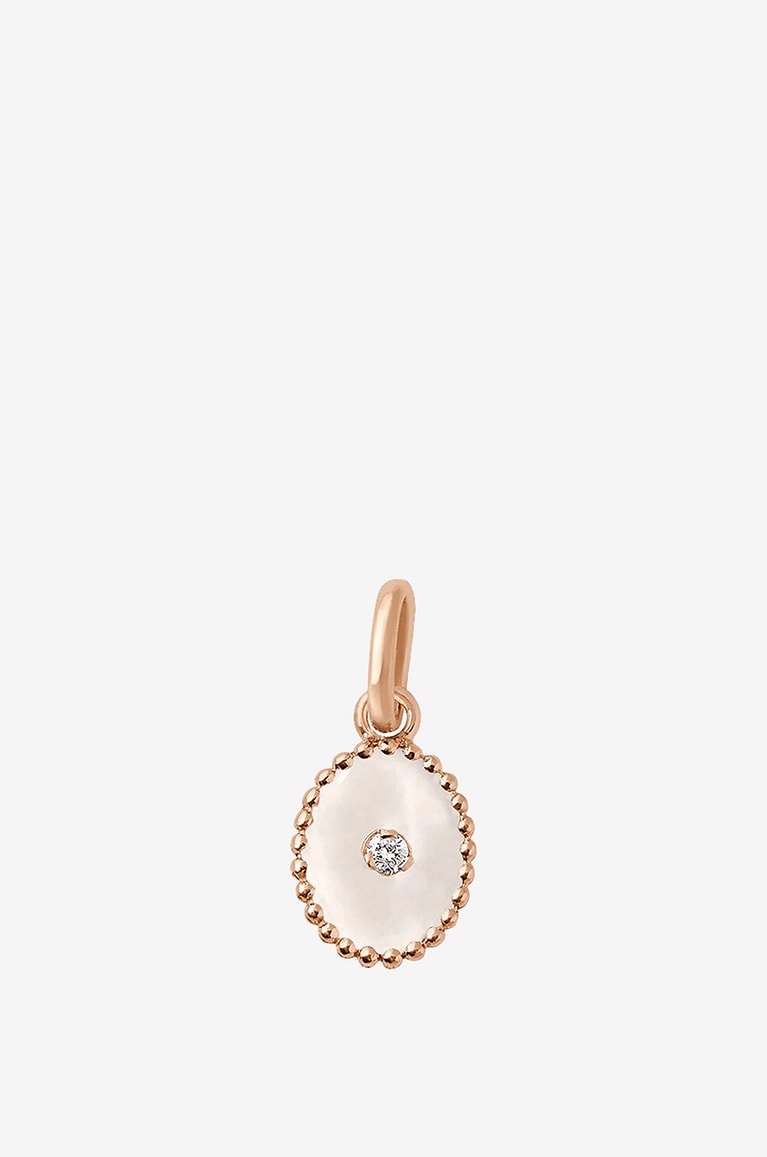 GIGI CLOZEAU Étoile du Nord Blanc pink gold and diamond pendant Women WHITE 1
