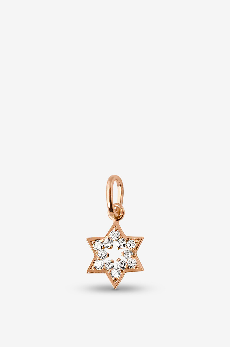 Pendentif en or rose et diamants Étoile de David