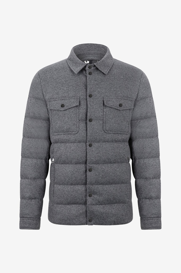 MONCLER Todorka cashmere-blend short down jacket Men GREY 1