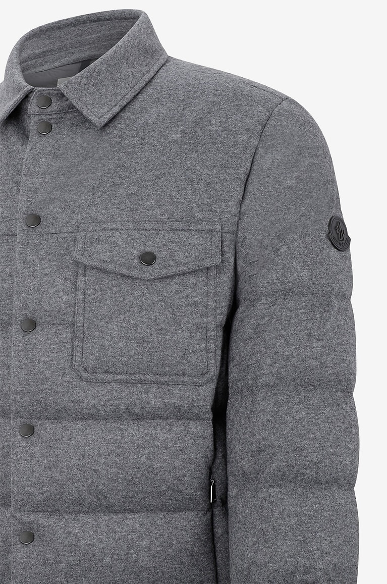 MONCLER Todorka cashmere-blend short down jacket Men GREY 3