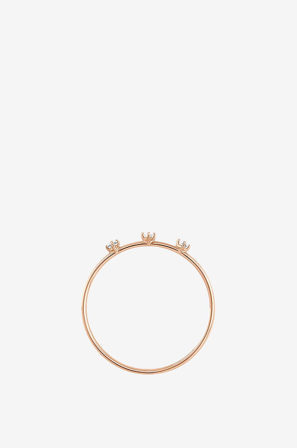 VANRYCKE Ring aus Roségold und drei Diamanten Stardust Damen ROSA 3