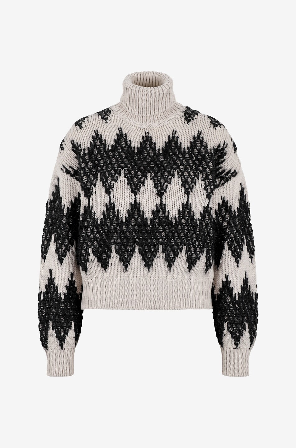 BRUNELLO CUCINELLI Pullover mit Rollkragen Dazzling Winter Jacquard Damen BUNT 1