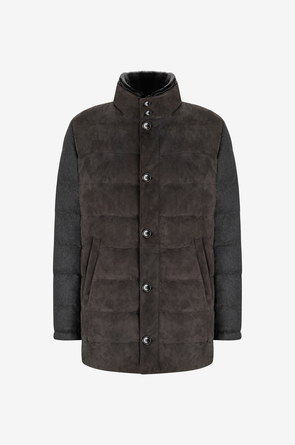 Suede padded jacket