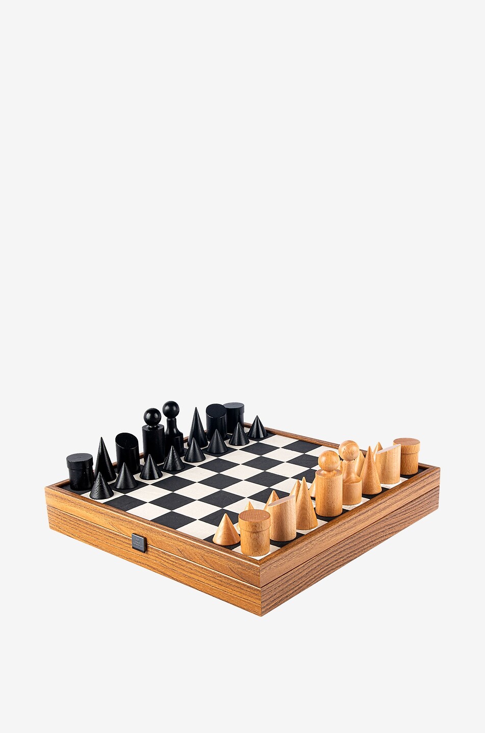 MANOPOULOS Hölzernes Schachspiel BAUHAUS STYLE Haus SCHWARZ 2