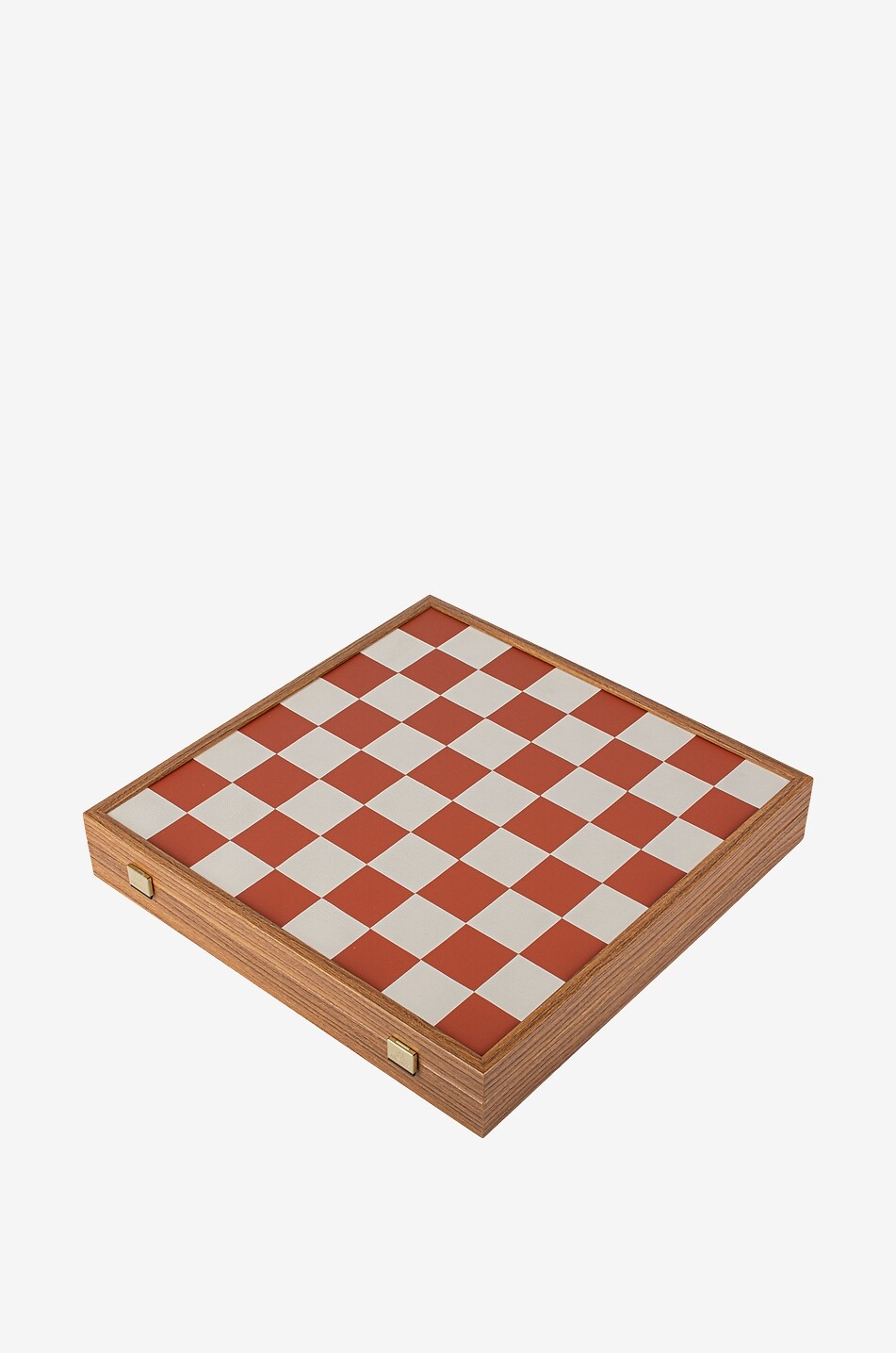 MANOPOULOS Schachspiel aus Holz und Kunstleder Bauhaus Style Haus KAMELFARBEN 7