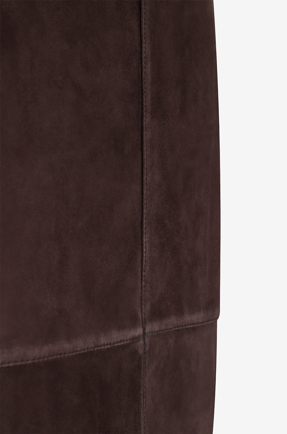 Kurzer Bahnenrock aus Wildleder