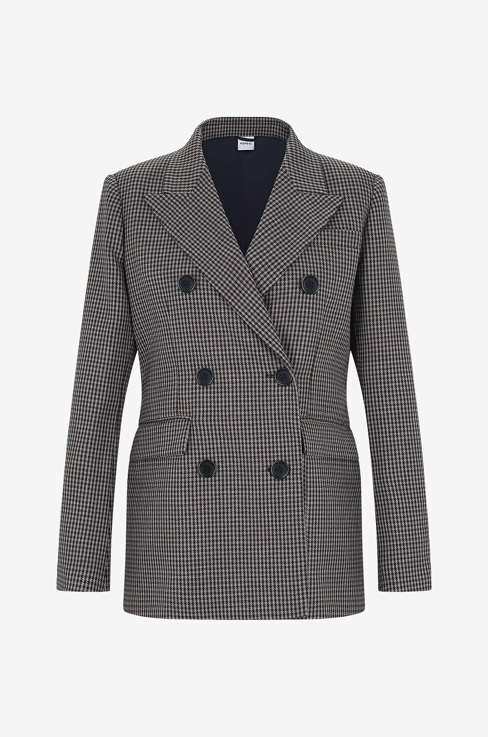 Checked double-breasted blazer
