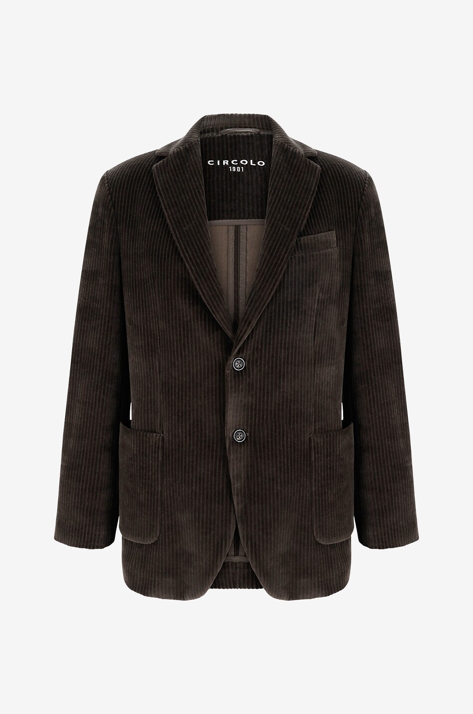 Blazer slim en velours côtelé à boutonnage simple