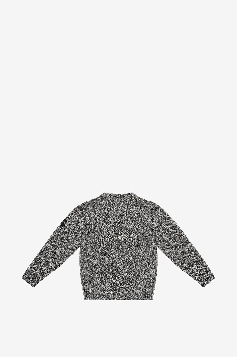 Pull garçon chiné à col rond 518Z6