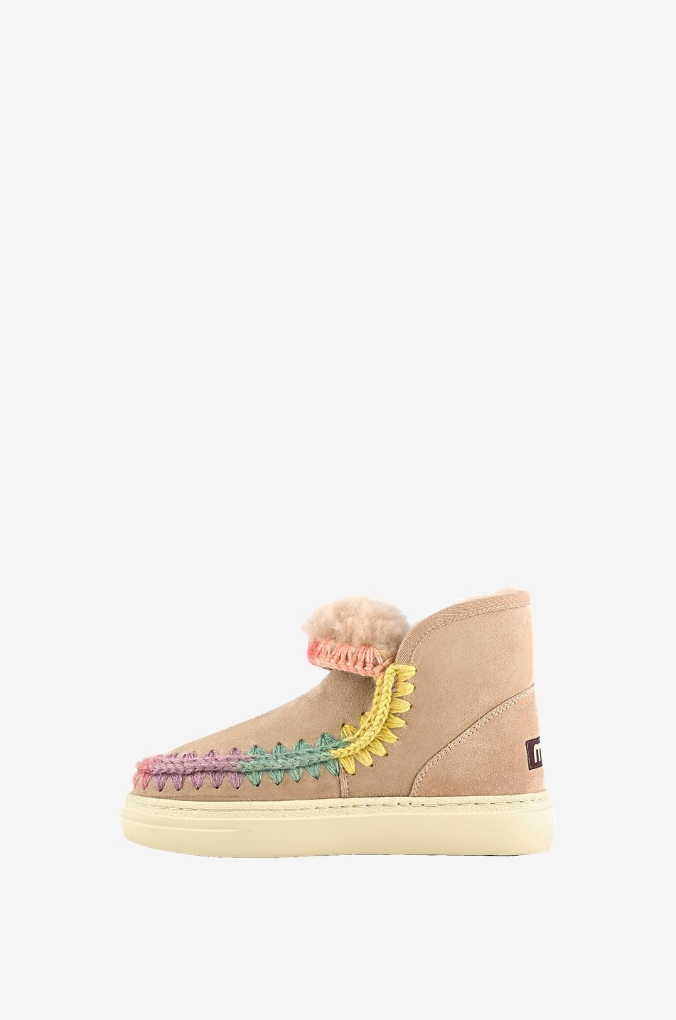 MOU Bottines chaudes en daim Eskimo Sneaker Rainbow Stitching Femme MULTICOLORE 5