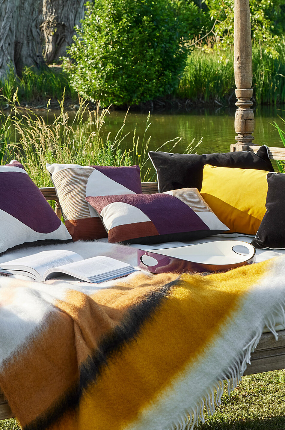 Coussin rectangulaire en coton Azimut