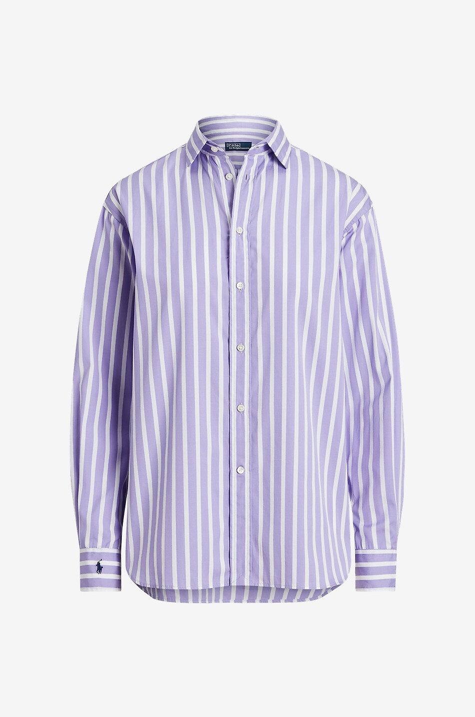 POLO RALPH LAUREN Lässiges Baumwollhemd mit Streifen Damen VIOLETT 1