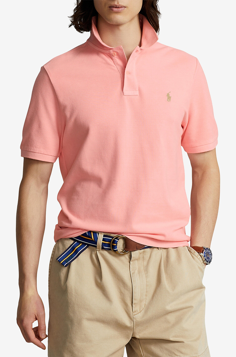 POLO RALPH LAUREN Kurzarm-Polohemd aus Baumwollpiqué Pony Herren HELLROSA 2