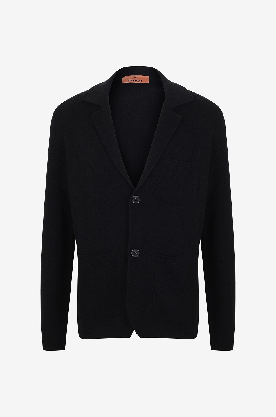 Herringbone knit blazer