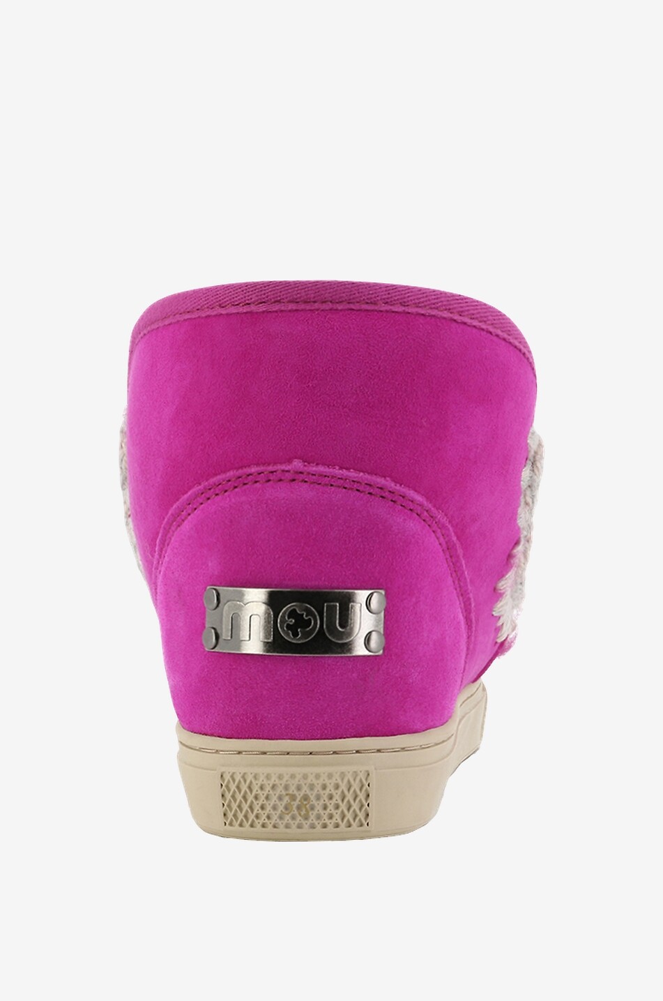 MOU Bestickte gefütterte Stiefeletten Eskimo Sneaker Damen DUNKELROSA 4