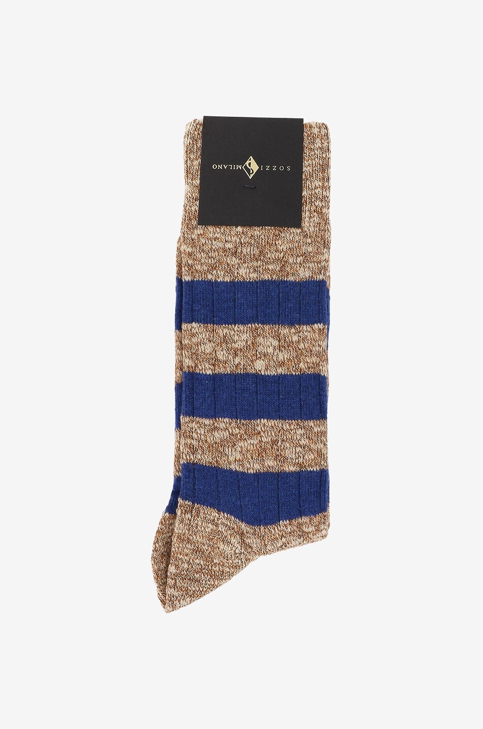 SOZZI MILANO Gestreifte melierte Socken Herren BUNT 1