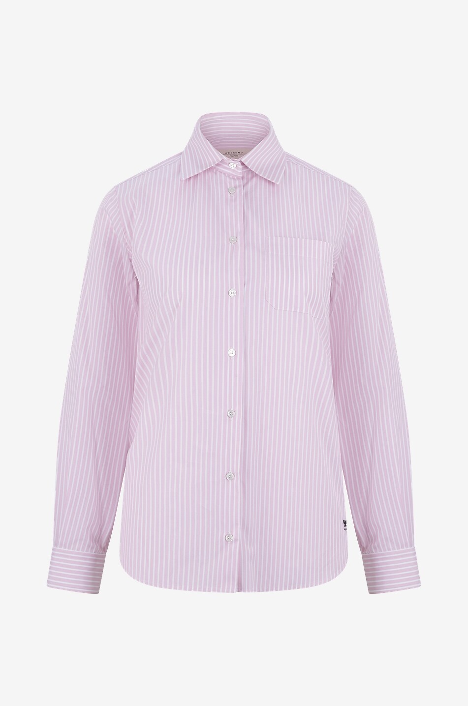 WEEKEND MAX MARA Gestreiftes Bio-Baumwollhemd Arpa Damen ROSA 1