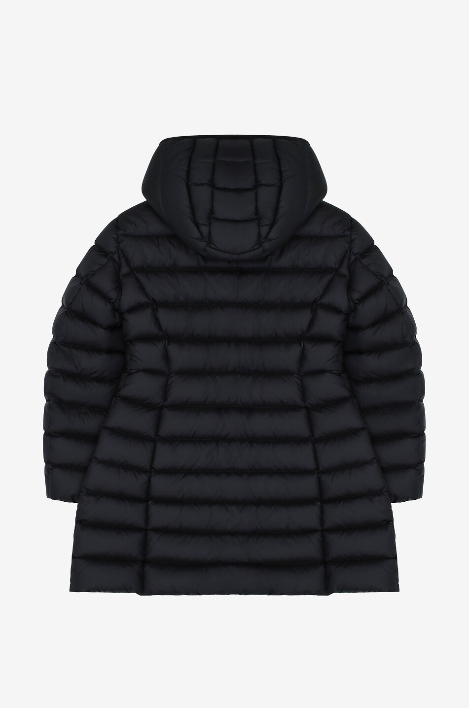 MONCLER Halblange ausgestellte Mädchen-Daunenjacke Hirma Junge SCHWARZ 2