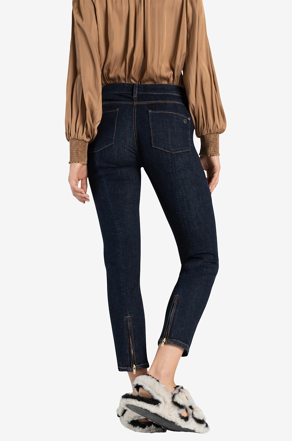 CAMBIO Piera cropped dark-washed skinny fit jeans Women BLUE 4