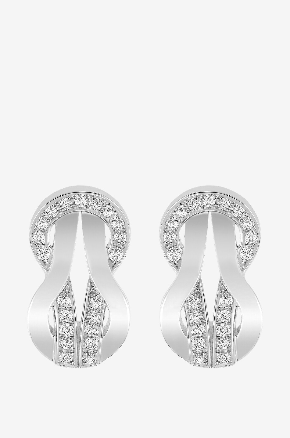 Chance Infinie white gold stud earrings