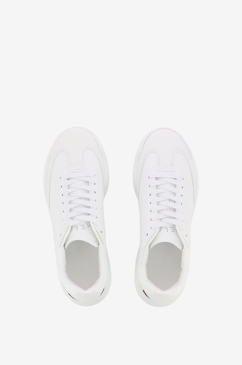 STELLA McCARTNEY Niedrige Sneakers aus Kunstleder Loop Lace-Up Damen WEISS 5