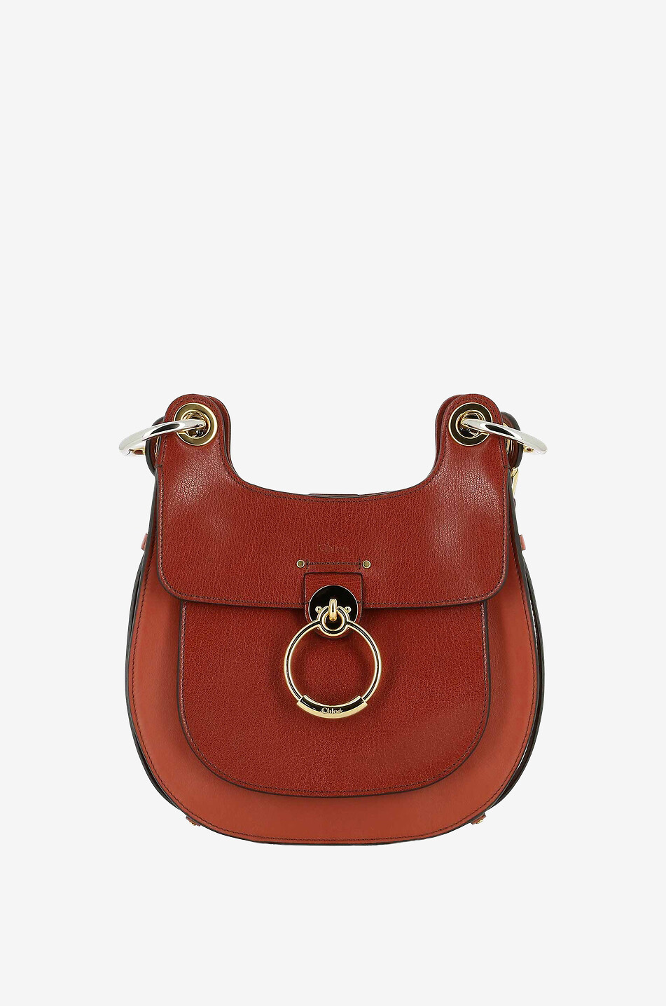 Schultertasche aus genarbtem Leder Tess