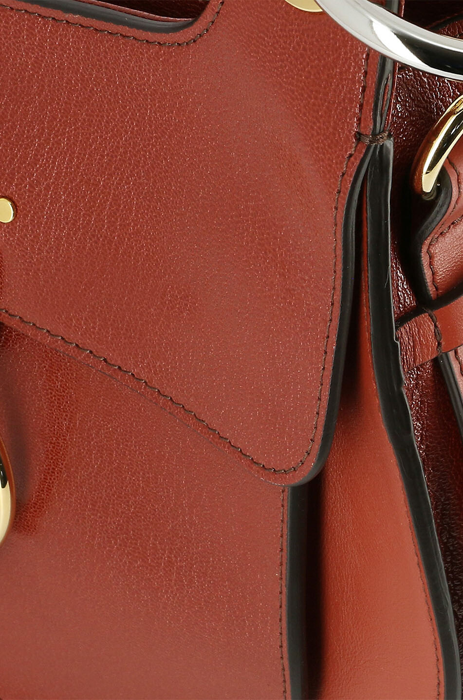 CHLOE Tess grained leather shoulder bag Women MEDIUM BROWN 6