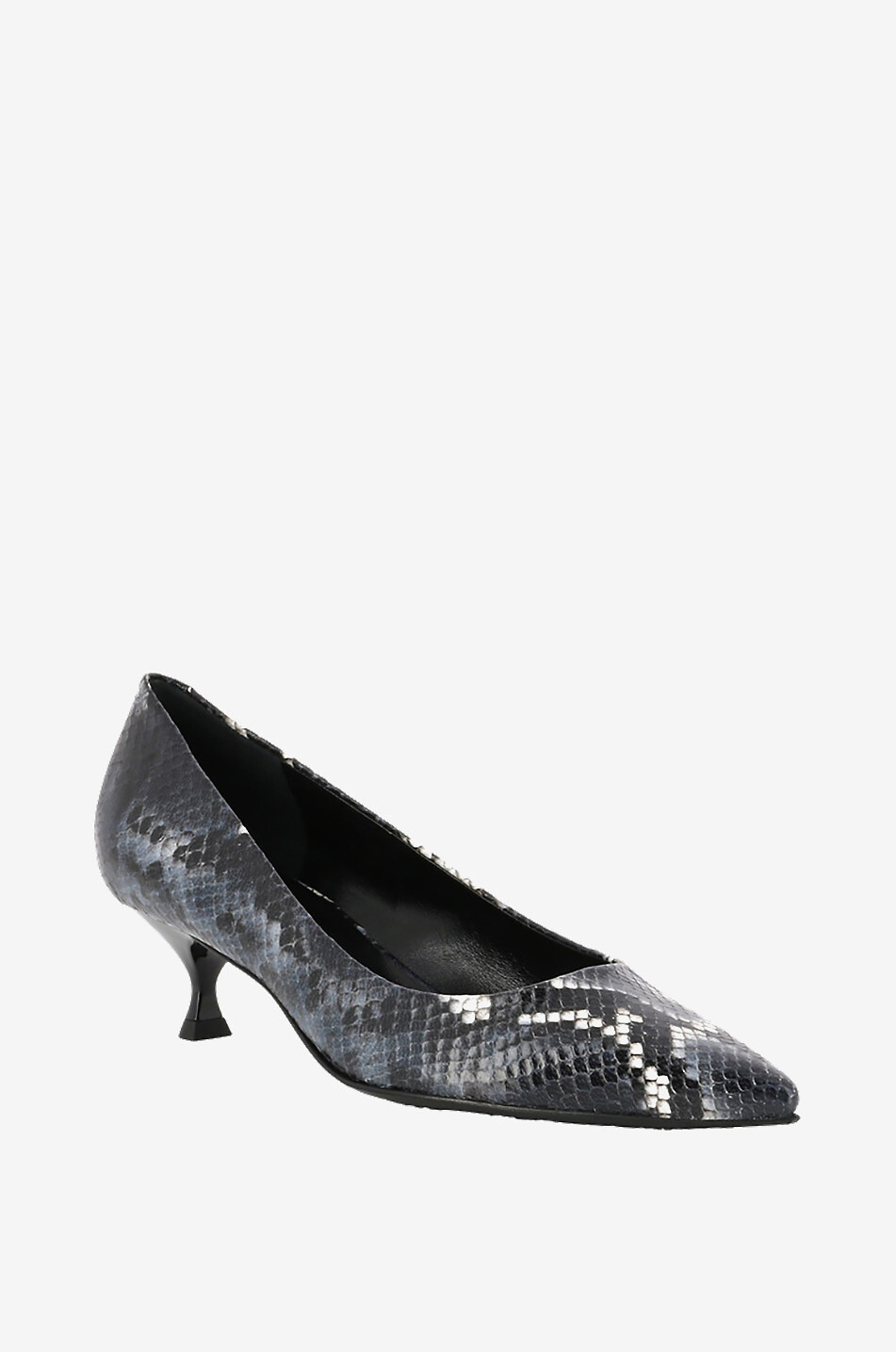 BONGENIE Escarpins en peau de serpent Femme BLEU FONCE 1